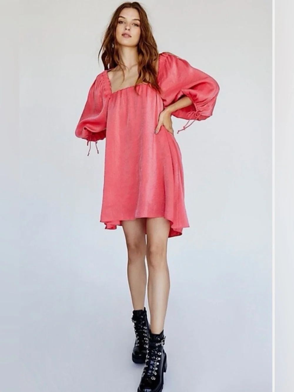 Free People Mara Boho Peasant Mini‎ Dress